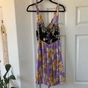 Free people floral mini dress